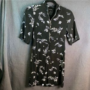 Who What Wear Black Floral Dress - S